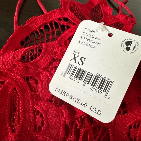 NWT FP Adella maxi slip flare dress in bright red size XS WOMENS - Picture 4 of 7